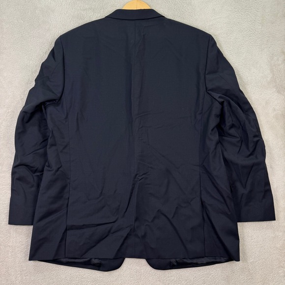 Joseph Abboud Mens 46R Navy Marzotto S120s Wool Blazer Suit Jacket Made in USA - Picture 10 of 12